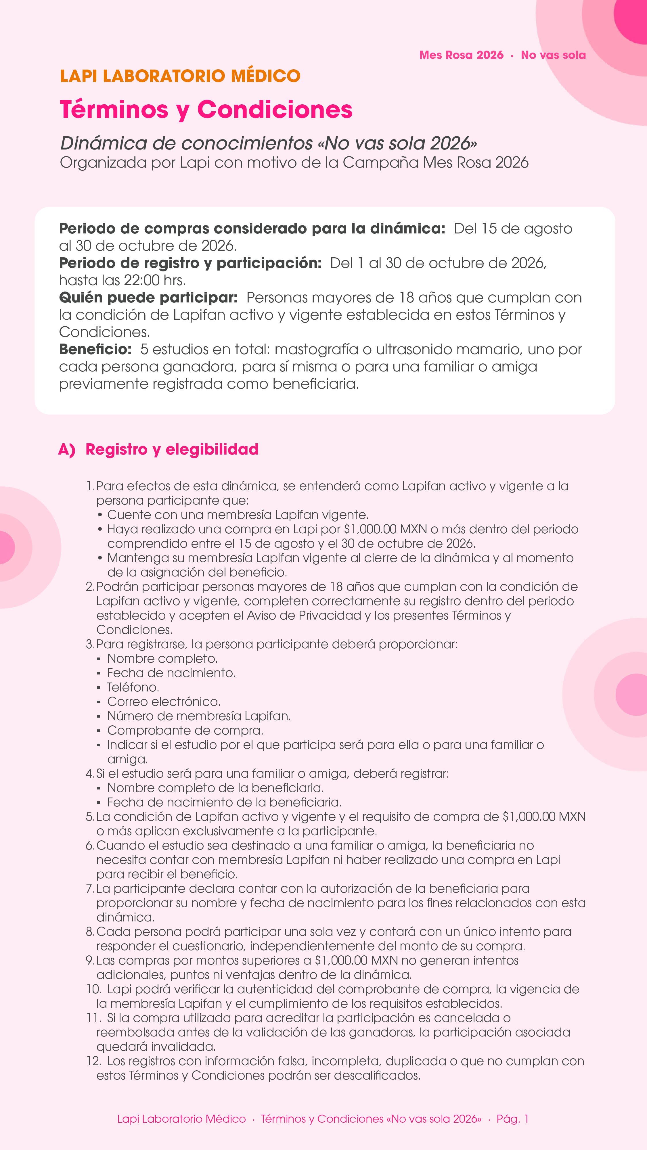 Términos y condiciones — página 1